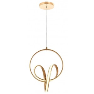 METAL LED and SILICONE GOLD and CHROME PLATED CHANDELIER 30 CM DIAMETER LOAD: 80 CM